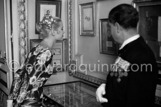 Grace Kelly (later to become Princess Grace) at the Royal Palace just before she met Prince Rainier for the first time. One of Prince Rainier’s personal servants, Michel Demorizi, guided her around some of the great number of rooms of the Royal Palace. Monaco 1955. - Photo by Edward Quinn