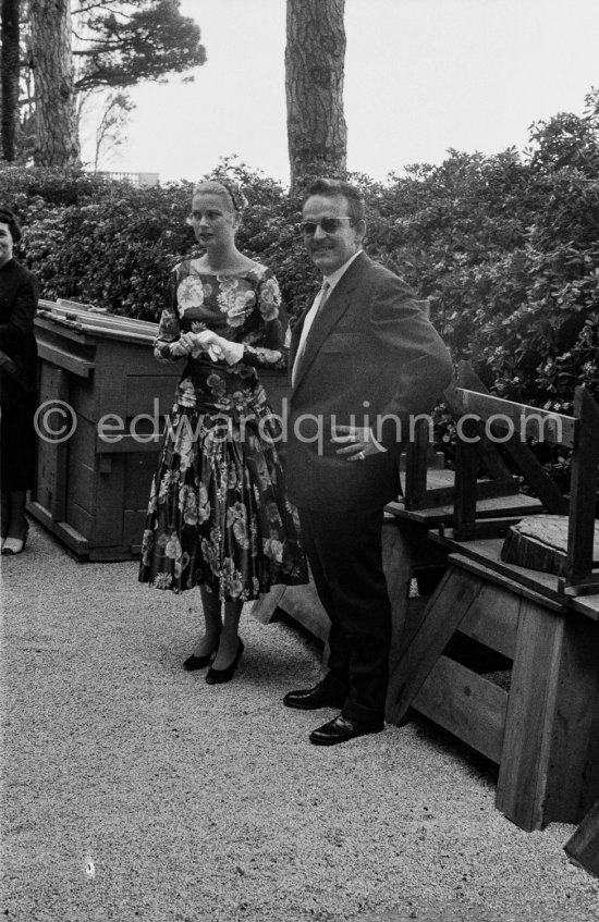 Grace Kelly’s first meeting with Prince Rainier, the man who would become her husband, 1955. To break the ice between two shy people it was decided they should go for a walk in the palace gardens. The couple were married in Monaco the following Year. Monaco 1955. - Photo by Edward Quinn