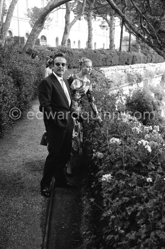 Grace Kelly’s first meeting with Prince Rainier, the man who would become her husband, 1955. To break the ice between two shy people it was decided they should go for a walk in the palace gardens. The couple were married in Monaco the following Year. Monaco 1955. - Photo by Edward Quinn