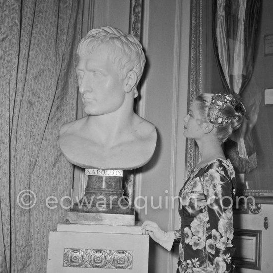 Grace Kelly (later to become Princess Grace) at the Royal Palace just before she met Prince Rainier for the first time. One of Prince Rainier’s personal servants, Michel Demorizi, guided her around some of the great number of rooms of the Royal Palace. Monaco 1955. - Photo by Edward Quinn