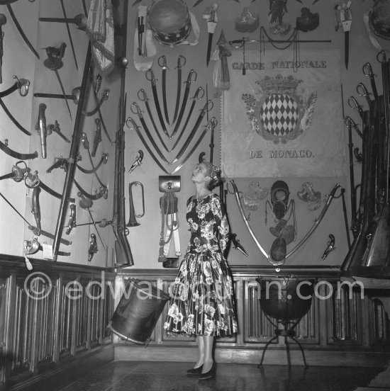 Grace Kelly (later to become Princess Grace) at the Royal Palace just before she met Prince Rainier for the first time. One of Prince Rainier’s personal servants, Michel Demorizi, guided her around some of the great number of rooms of the Royal Palace. Monaco 1955. - Photo by Edward Quinn