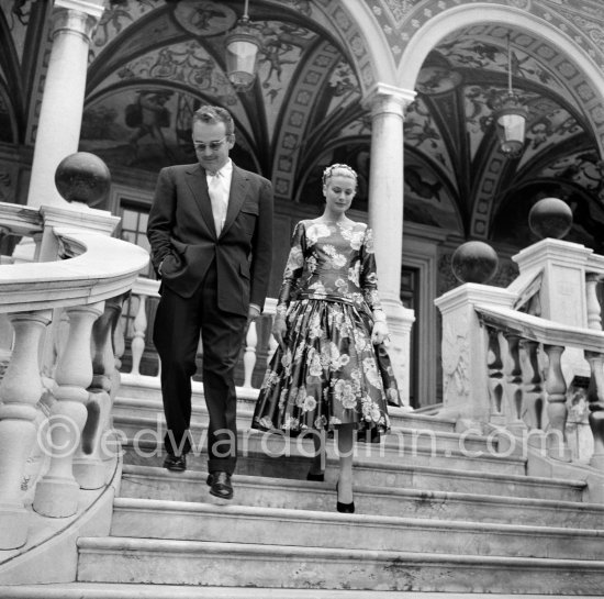 Grace Kelly’s first meeting with Prince Rainier, the man who would become her husband, 1955. To break the ice between two shy people it was decided they should go for a walk in the palace gardens. The couple were married in Monaco the following year. Monaco 1955. - Photo by Edward Quinn