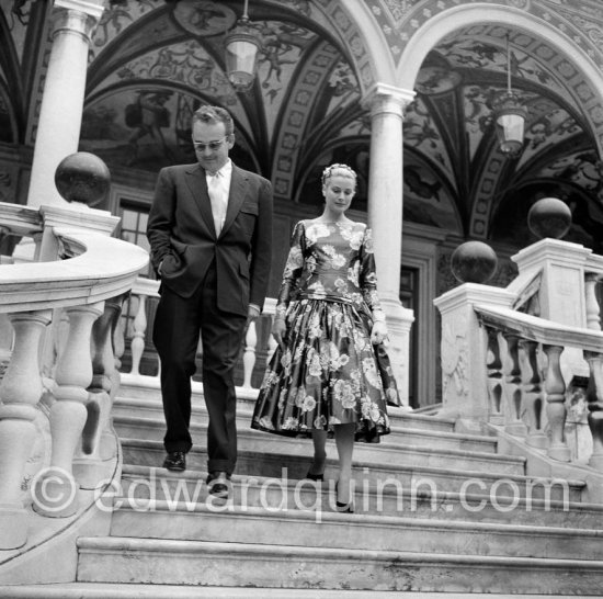 Grace Kelly’s first meeting with Prince Rainier, the man who would become her husband, 1955. To break the ice between two shy people it was decided they should go for a walk in the palace gardens. The couple were married in Monaco the following year. Monaco 1955. - Photo by Edward Quinn