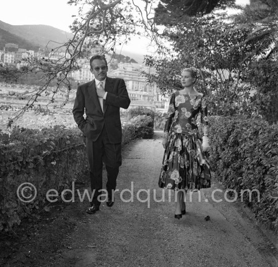 Grace Kelly’s first meeting with Prince Rainier, the man who would become her husband, 1955. To break the ice between two shy people it was decided they should go for a walk in the palace gardens. The couple were married in Monaco the following year. Monaco 1955. - Photo by Edward Quinn