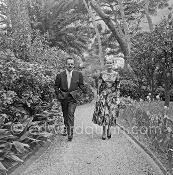 Grace Kelly’s first meeting with Prince Rainier, the man who would become her husband, 1955. To break the ice between two shy people it was decided they should go for a walk in the palace gardens. The couple were married in Monaco the following year. Monaco 1955. - Photo by Edward Quinn