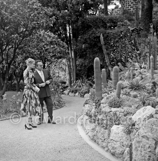 Grace Kelly’s first meeting with Prince Rainier, the man who would become her husband, 1955. To break the ice between two shy people it was decided they should go for a walk in the palace gardens. The couple were married in Monaco the following year. Monaco 1955. - Photo by Edward Quinn