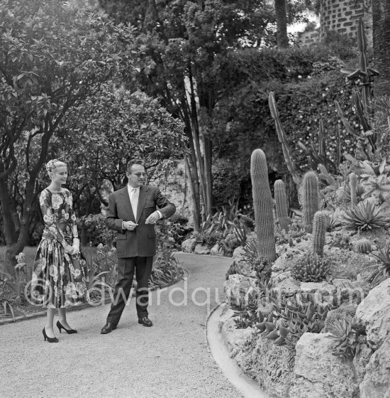 Grace Kelly’s first meeting with Prince Rainier, the man who would become her husband, 1955. To break the ice between two shy people it was decided they should go for a walk in the palace gardens. The couple were married in Monaco the following year. Monaco 1955. - Photo by Edward Quinn