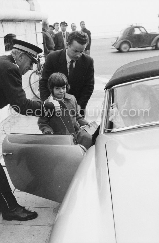 Princess Yasmina, daughter of Aly and Rita Hayworth. Car: 1955-63 Mercedes-Benz 190SL - Photo by Edward Quinn