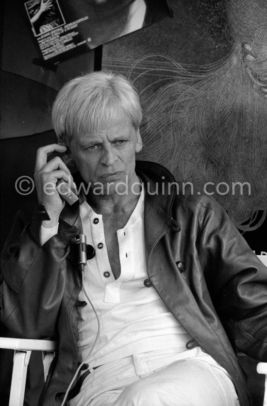 Klaus Kinski on the occasion of the screening of "Woyzek" directed by Werner Herzog at the Cannes Film Festival 1979. - Photo by Edward Quinn