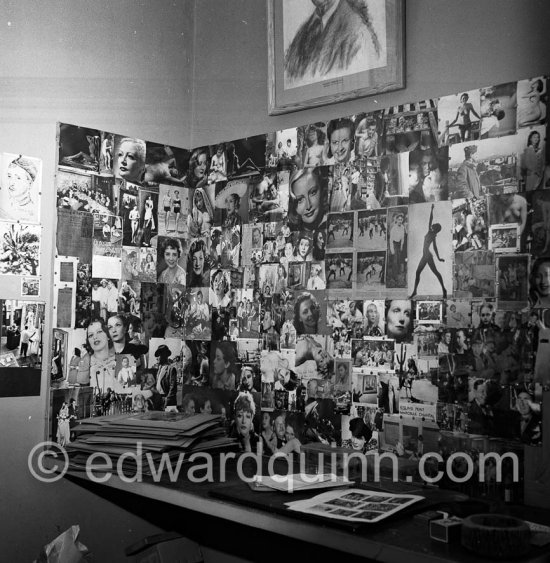 Photos at the atelier of Moïse Kisling, Villa "La Baie". Sanary-sur-Mer, Var, Provence-Alpes-Côte d'Azur 1953. - Photo by Edward Quinn