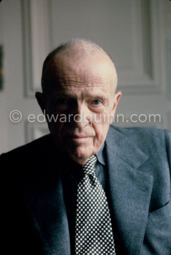 Michel Leiris, French writer, husband of Louise Leiris (Galerie Louise Leiris). Paris 1983. - Photo by Edward Quinn