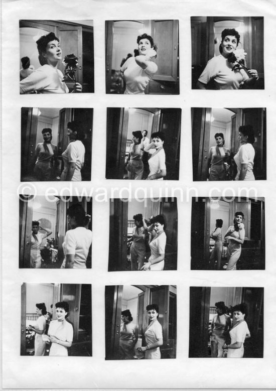 First photos of Gina Lollobrigida. Cannes Film Festival 1952. - Photo by Edward Quinn