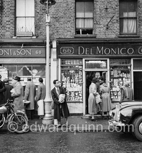 Old Compton Street, north side. London 1950. - Photo by Edward Quinn