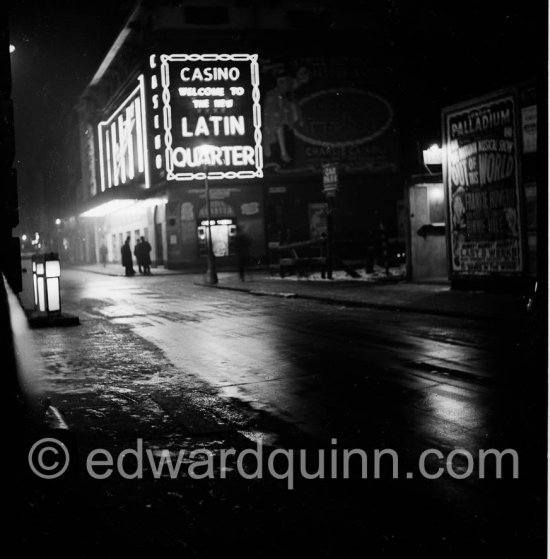 The Casino Theatre on the corner of Greek Street and Old Compton Street in Soho (now now the Prince Edward Theatre), London, 1950 - Photo by Edward Quinn