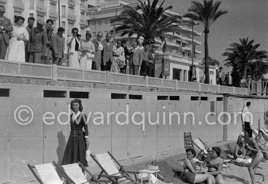 Sophia Loren on the beach at Cannes 1955. - Photo by Edward Quinn