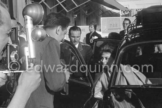 Sophia Loren. Cannes 1955. Car: 1949 Buick Roadmaster - Photo by Edward Quinn