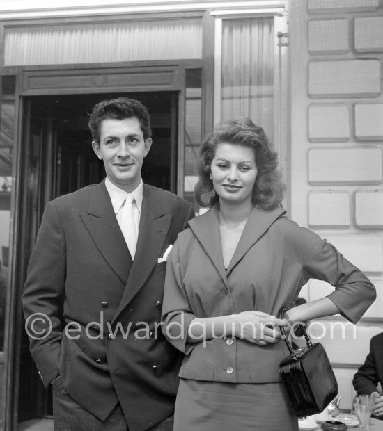 Sophia Loren and Jean-Claude Pascal. Cannes Film Festival 1954. - Photo by Edward Quinn