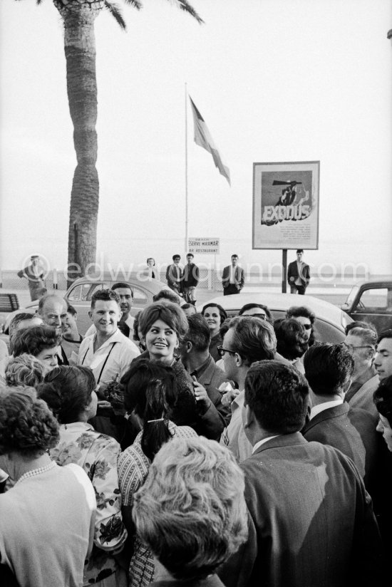 Sophia Loren on the Croisette. Cannes Film Festival 1961. - Photo by Edward Quinn