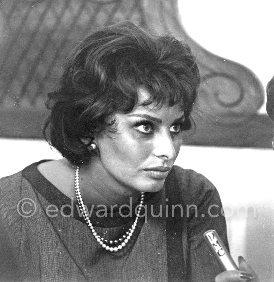 Sophia Loren at the peak of her success at the Cannes Film Festival 1958. - Photo by Edward Quinn