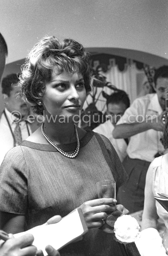 Sophia Loren at the peak of her success at the Cannes Film Festival 1958. - Photo by Edward Quinn