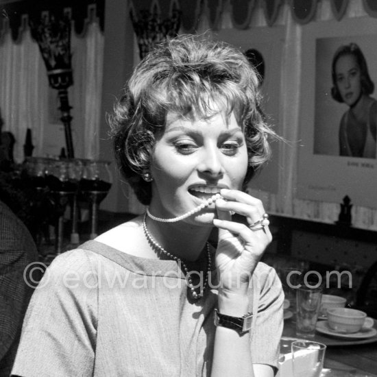 Sophia Loren at the peak of her success at the Cannes Film Festival 1958. - Photo by Edward Quinn