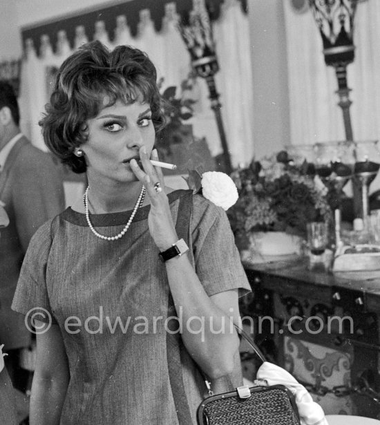 Sophia Loren at the peak of her success at the Cannes Film Festival 1958. - Photo by Edward Quinn