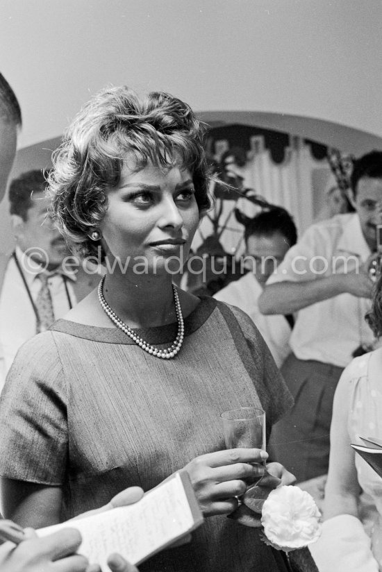 Sophia Loren at the peak of her success at the Cannes Film Festival 1958. - Photo by Edward Quinn