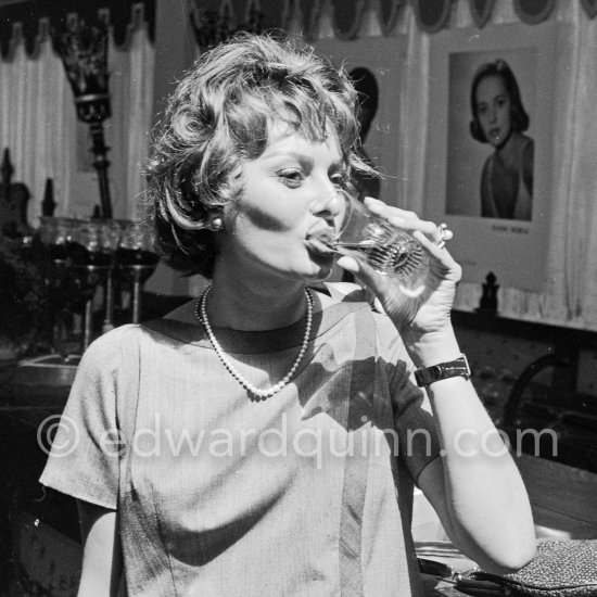 Sophia Loren at the peak of her success at the Cannes Film Festival 1958. - Photo by Edward Quinn