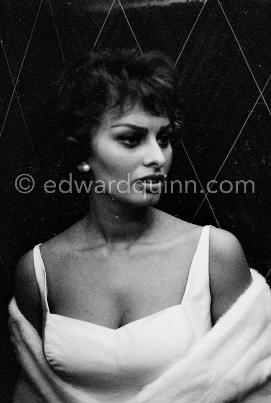 Sophia Loren Cannes Film Festival 1958. - Photo by Edward Quinn