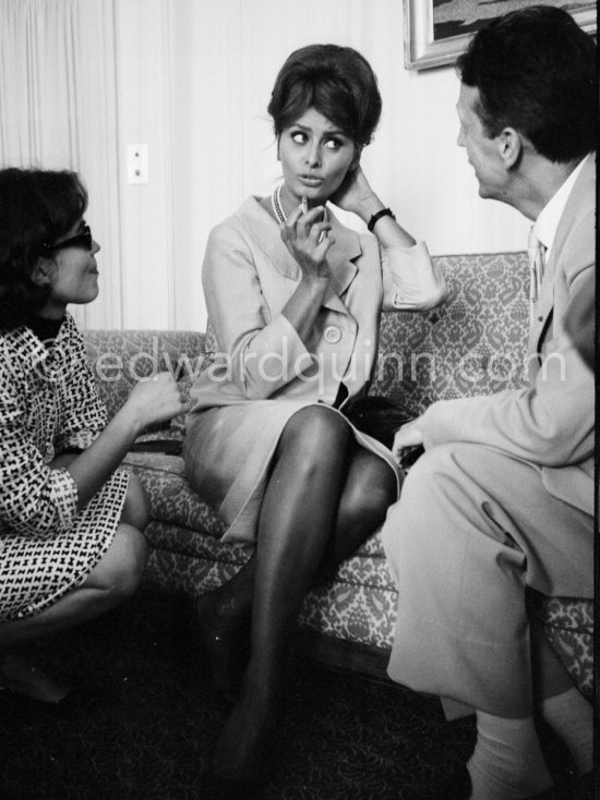 Sophia Loren. Carlton Hotel, Cannes 1961. - Photo by Edward Quinn