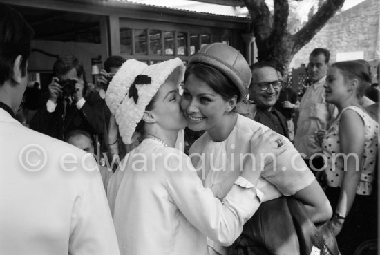 Sophia Loren and Romy Schneider, Cannes Film Festival 1962. - Photo by Edward Quinn