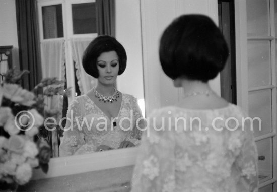 Sophia Loren at Carlton Hotel, Cannes Film Festival 1962. - Photo by Edward Quinn