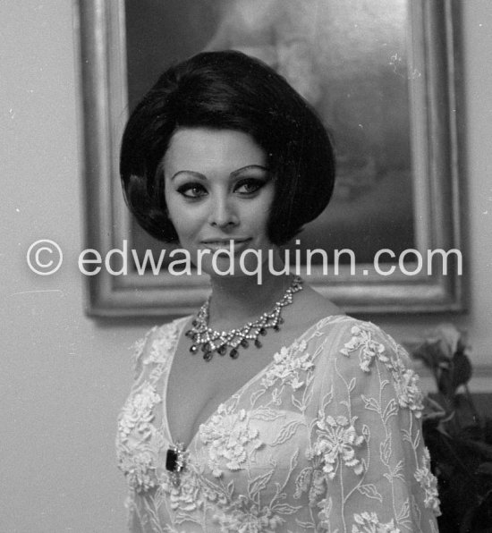 Sophia Loren at Carlton Hotel, Cannes Film Festival 1962. - Photo by Edward Quinn