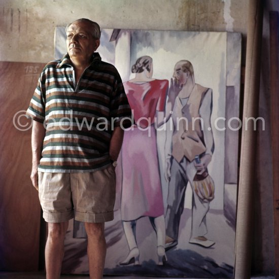 Alberto Magnelli at his studio La Ferrage, Plan-de-Grasse 1957. - Photo by Edward Quinn