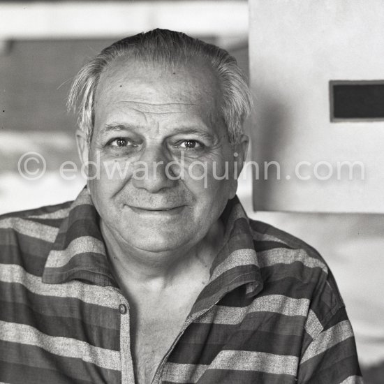 Alberto Magnelli at his studio La Ferrage, Plan-de-Grasse 1957. - Photo by Edward Quinn