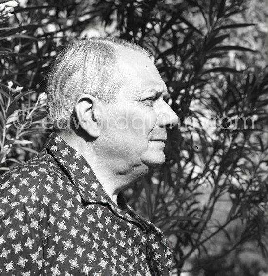 Alberto Magnelli in the garden of his studio La Ferrage, Plan-de-Grasse 1957. - Photo by Edward Quinn