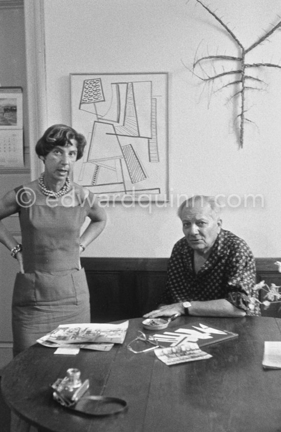 Alberto Magnelli and his wife Susi at La Ferrage in Plan-de-Grasse 1957. - Photo by Edward Quinn