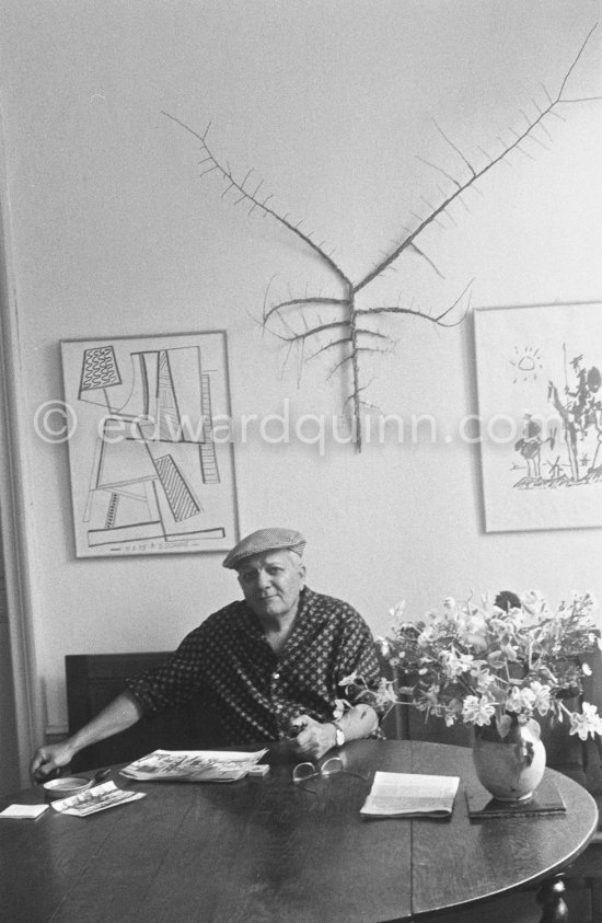 Alberto Magnelli at La Ferrage in Plan-de-Grasse 1957. - Photo by Edward Quinn