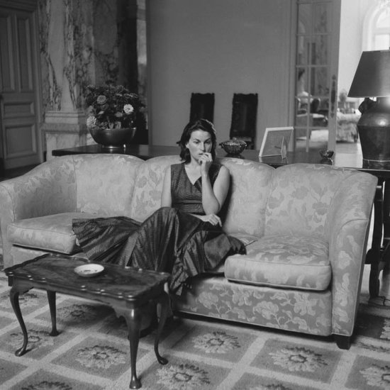 The Italian actress Silvana Mangano at her Villa Casa del Mare at Roquebrune-Cap Martin 1955. - Photo by Edward Quinn