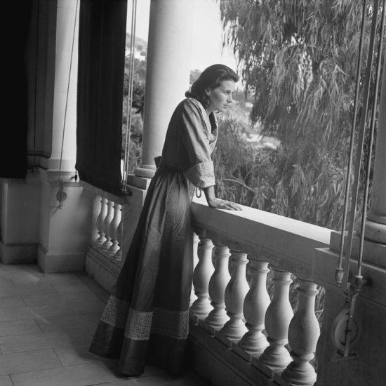The Italian actress Silvana Mangano at her Villa Casa del Mare at Roquebrune-Cap Martin 1955. - Photo by Edward Quinn