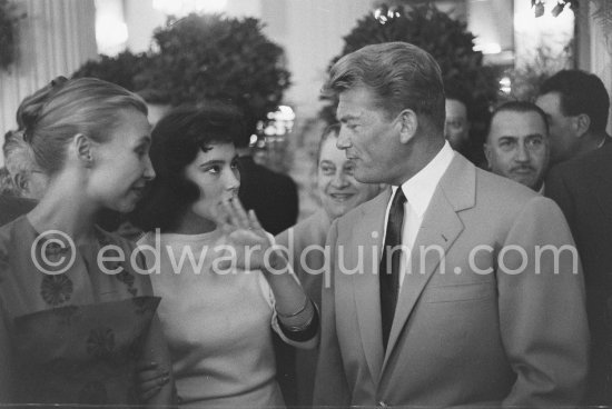 Tatiana Samoilova and Jean Marais. Cannes Film Festival 1958. - Photo by Edward Quinn