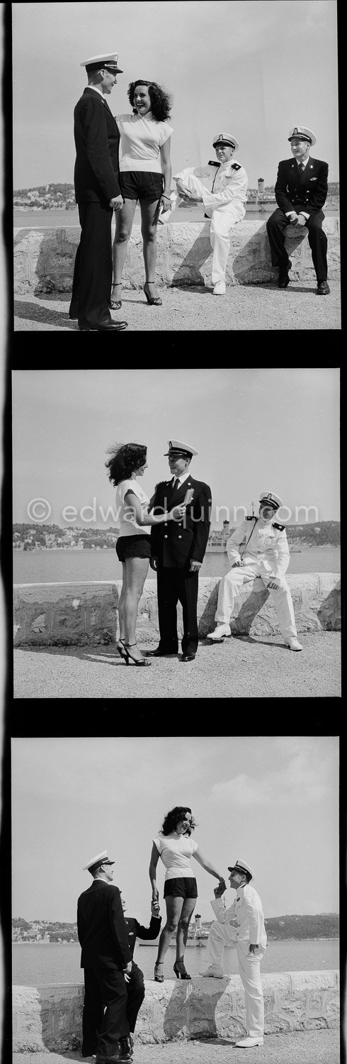 Miriam Martel, French starlet. Monte Carlo 1950. Contact prints. Photos from original negatives available. - Photo by Edward Quinn