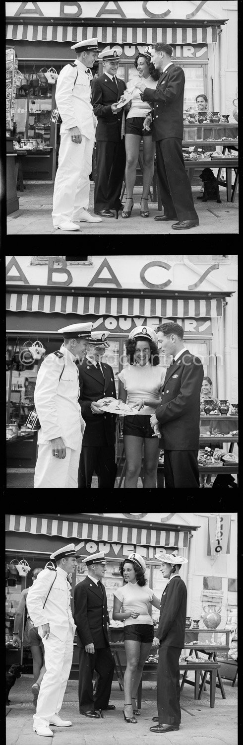 Miriam Martel, French starlet. Monte Carlo 1950. Contact prints. Photos from original negatives available. - Photo by Edward Quinn