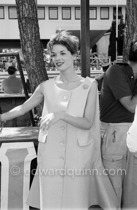 Elsa Martinelli at the Grand Prix Monaco 1958. - Photo by Edward Quinn