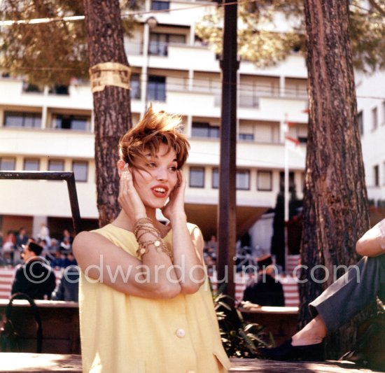 Elsa Martinelli at the Grand Prix Monaco 1958. - Photo by Edward Quinn