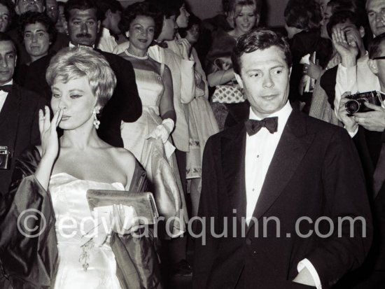 Marcello Mastroianni and Belinda Lee. Cannes Film Festival 1960. - Photo by Edward Quinn