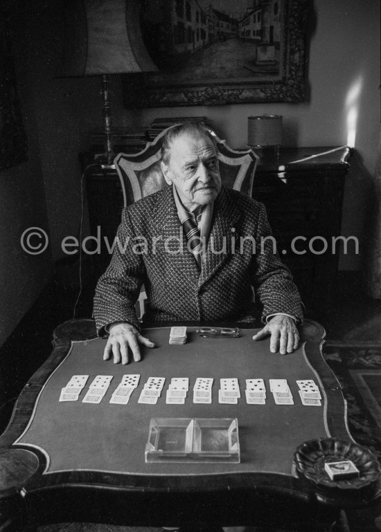Somerset Maugham at his Villa Mauresque. Saint-Jean-Cap-Ferrat 1962. - Photo by Edward Quinn