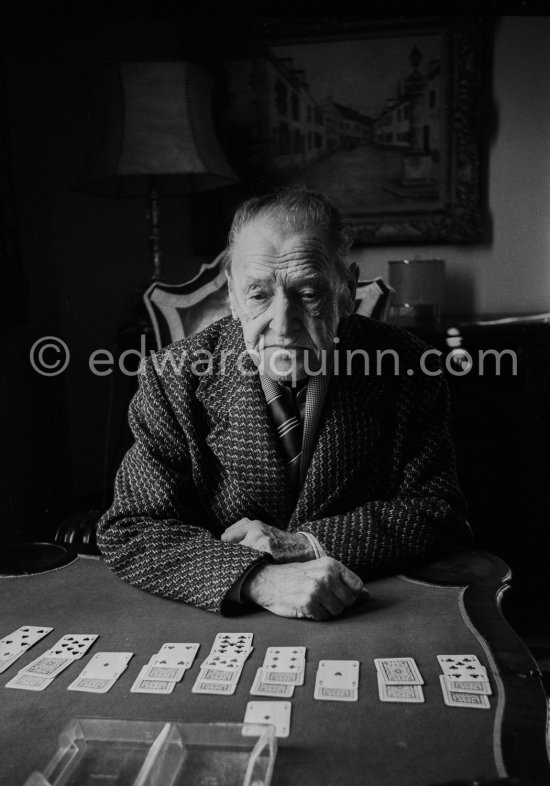 Somerset Maugham at his Villa Mauresque. Saint-Jean-Cap-Ferrat 1962. - Photo by Edward Quinn