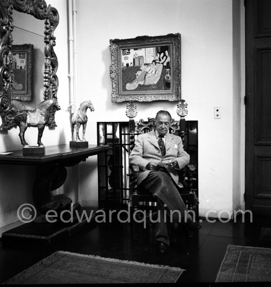 Somerset Maugham at his Villa Mauresque. Saint-Jean-Cap-Ferrat 1954. - Photo by Edward Quinn