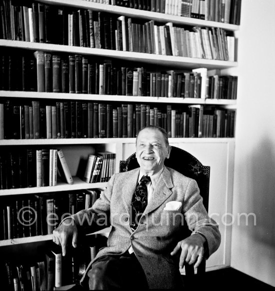 Somerset Maugham at his Villa Mauresque. Saint-Jean-Cap-Ferrat 1953. - Photo by Edward Quinn